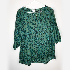 Ava & Viv Leopard Blouse